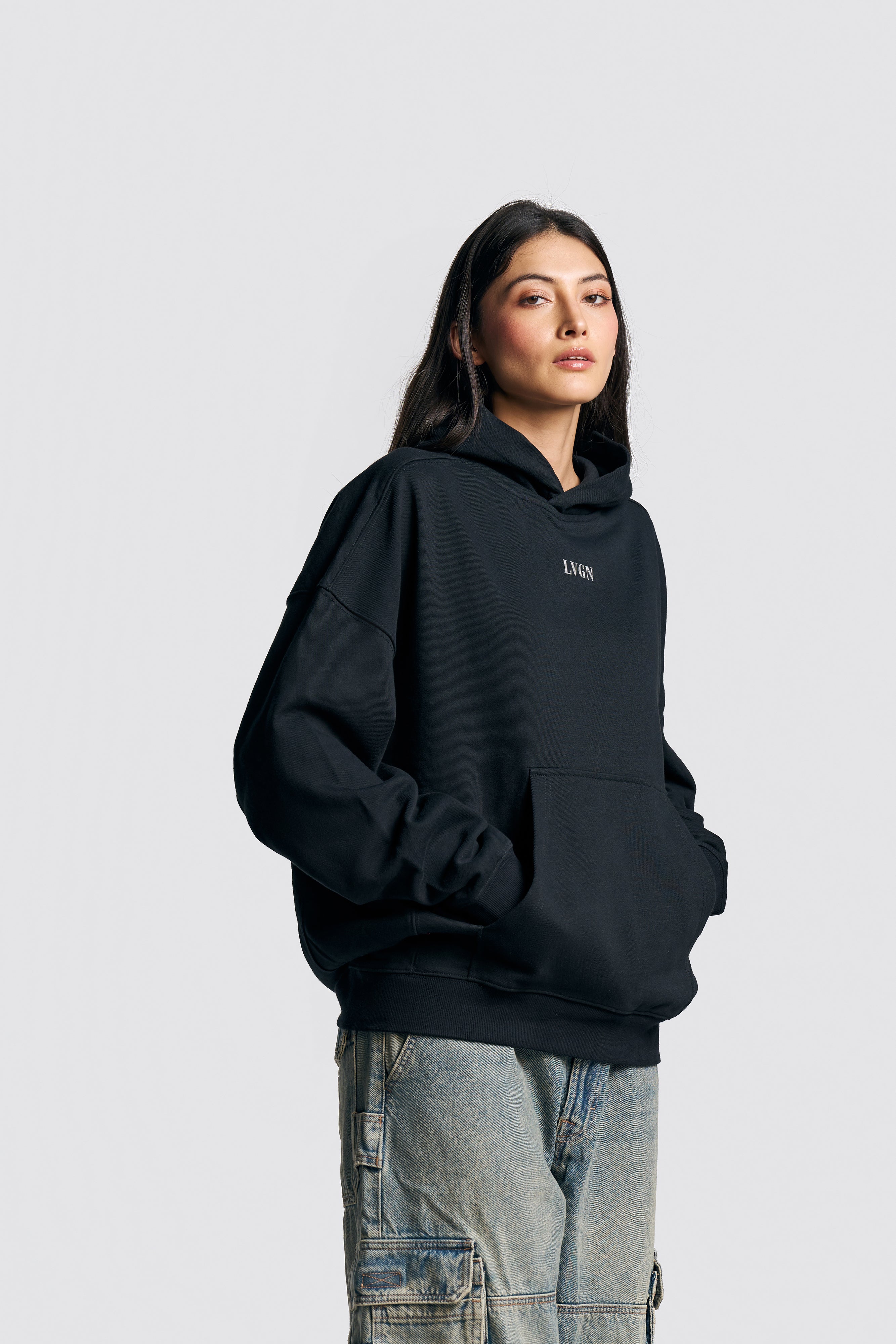 UNISEX SKULL HOODIE BLACK