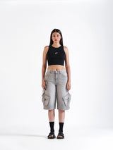 Utility Cargo Jorts  Grey
