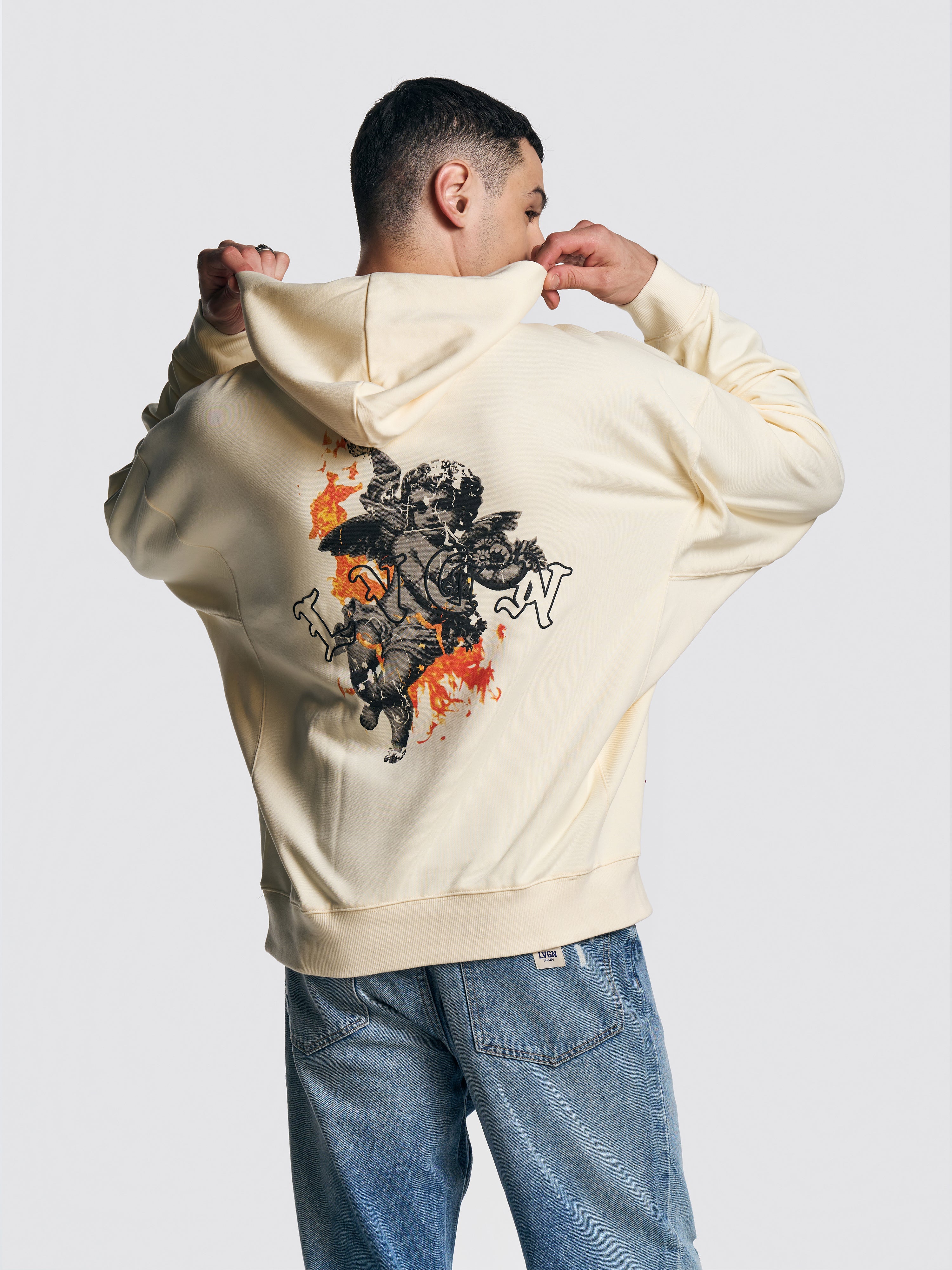 UNISEX ANGEL HOODIE CREAM