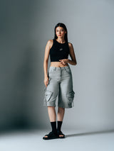 Utility Cargo Jorts  Grey
