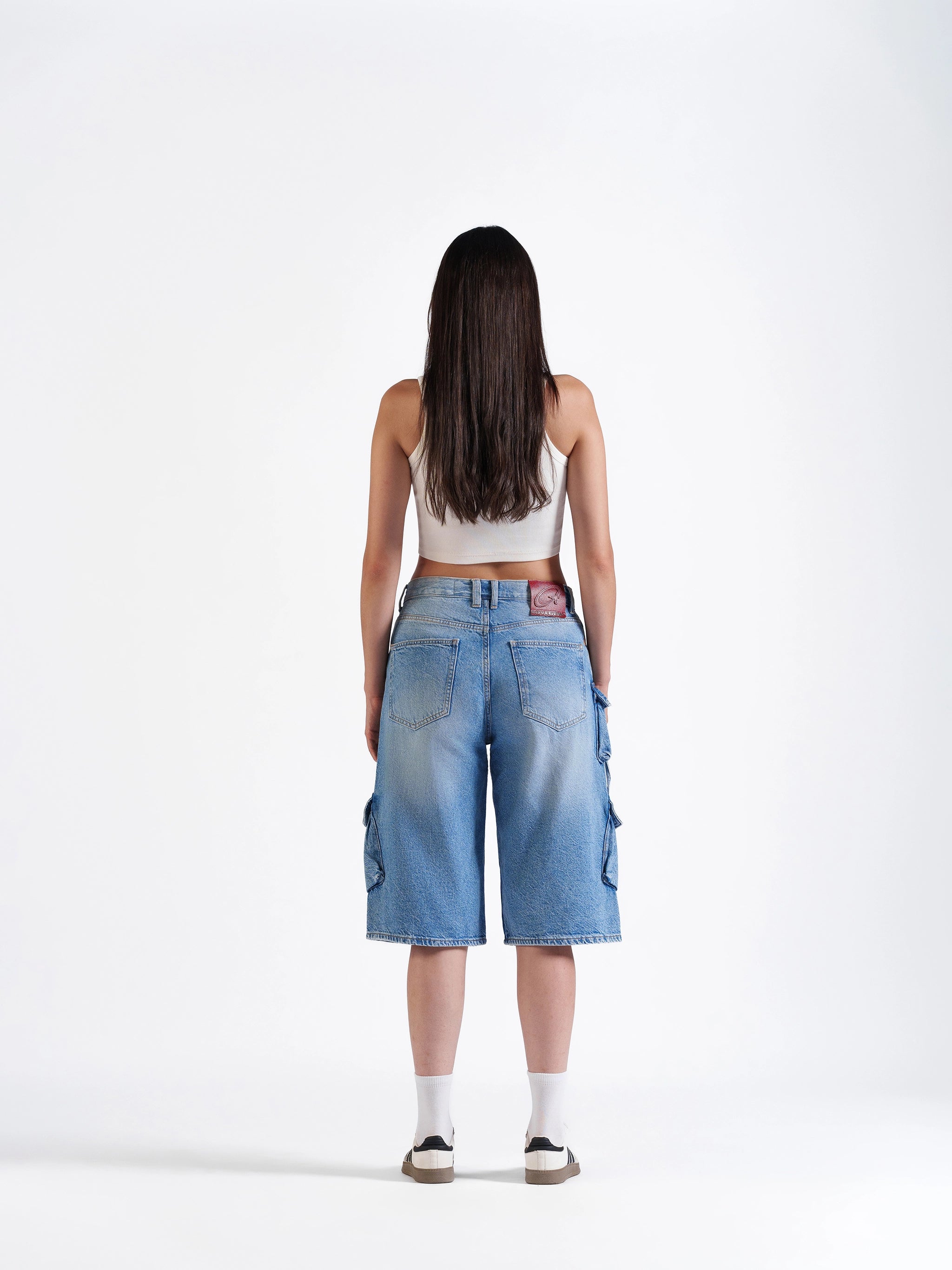 Utility Cargo Jorts Mid Blue