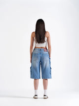 Utility Cargo Jorts Mid Blue
