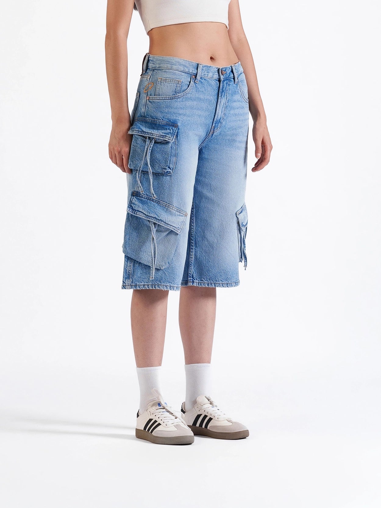 Utility Cargo Jorts Mid Blue