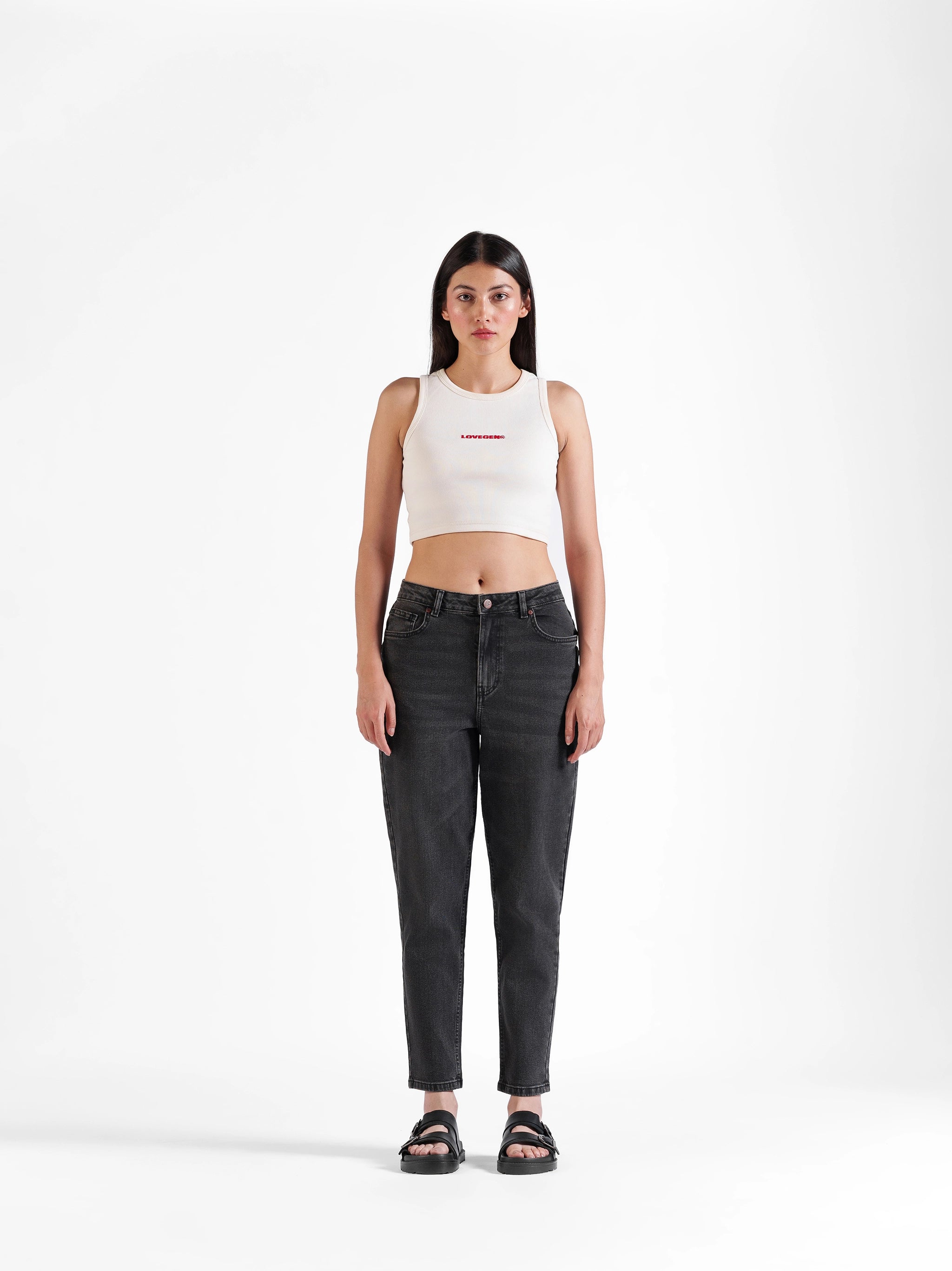 Mom Fit Jeans Black