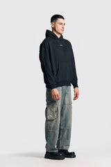 UNISEX ZIPO SKATER FIT JEANS MID BLUE