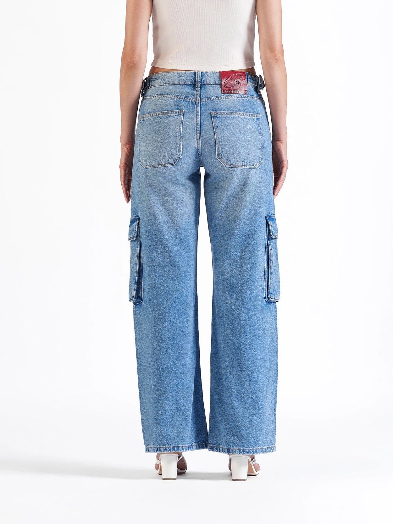 Utility Straight Cargos Mid Blue