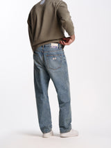UNISEX HEMSWORTH BAGGY FIT JEANS TINTED MID BLUE