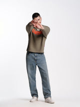 UNISEX HEMSWORTH BAGGY FIT JEANS TINTED MID BLUE