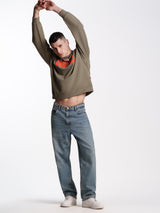 UNISEX HEMSWORTH BAGGY FIT JEANS TINTED MID BLUE