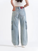 Utility Straight Cargos Light Blue