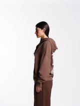 UNISEX BORN THIS WAY HOODIE BROWN