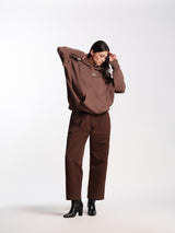 UNISEX BORN THIS WAY HOODIE BROWN