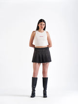 FLARED MINI SKIRT BLACK