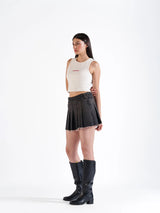 FLARED MINI SKIRT BLACK