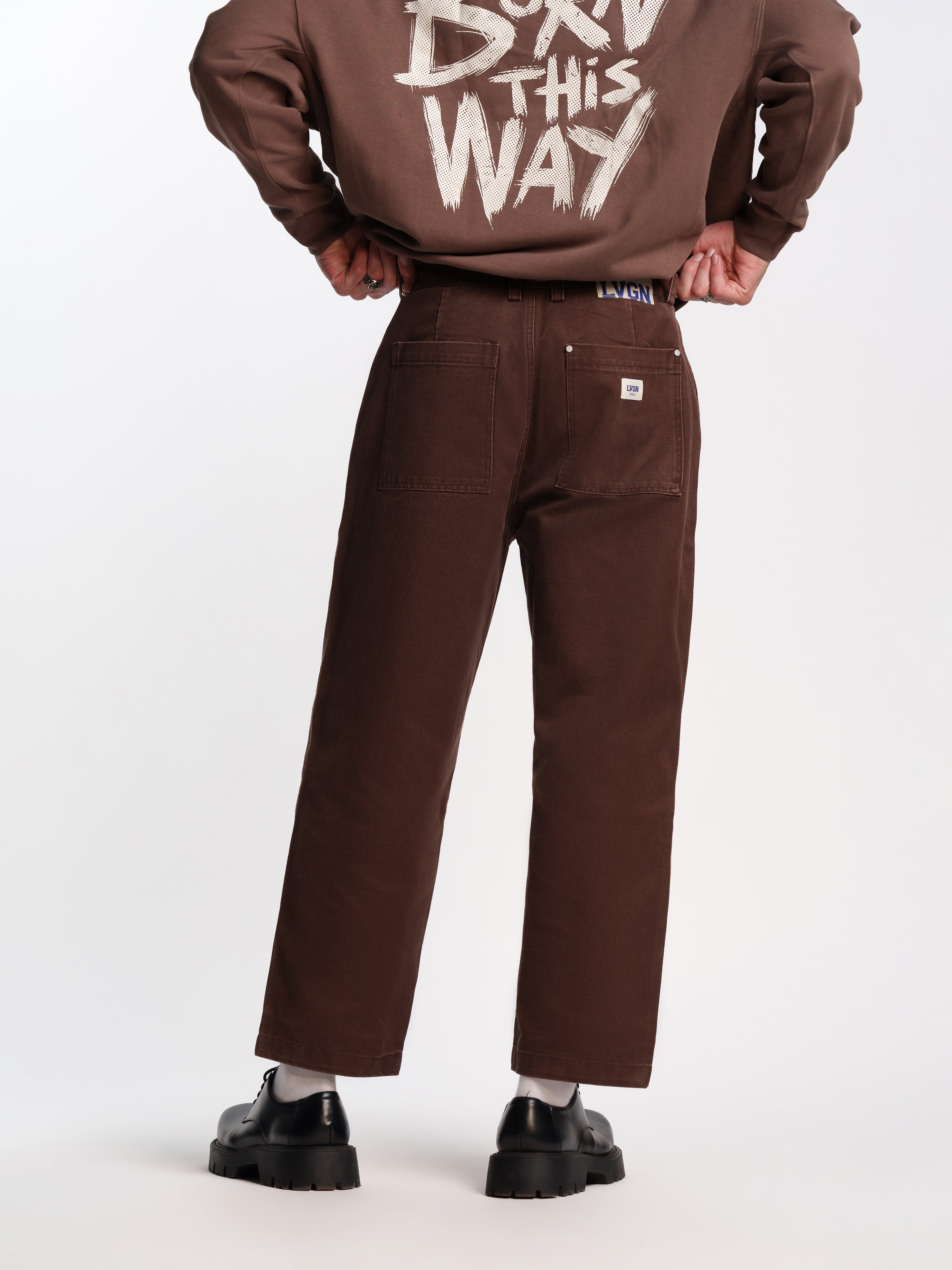 UNISEX BLAZE BROWN SLOUCHY JEANS