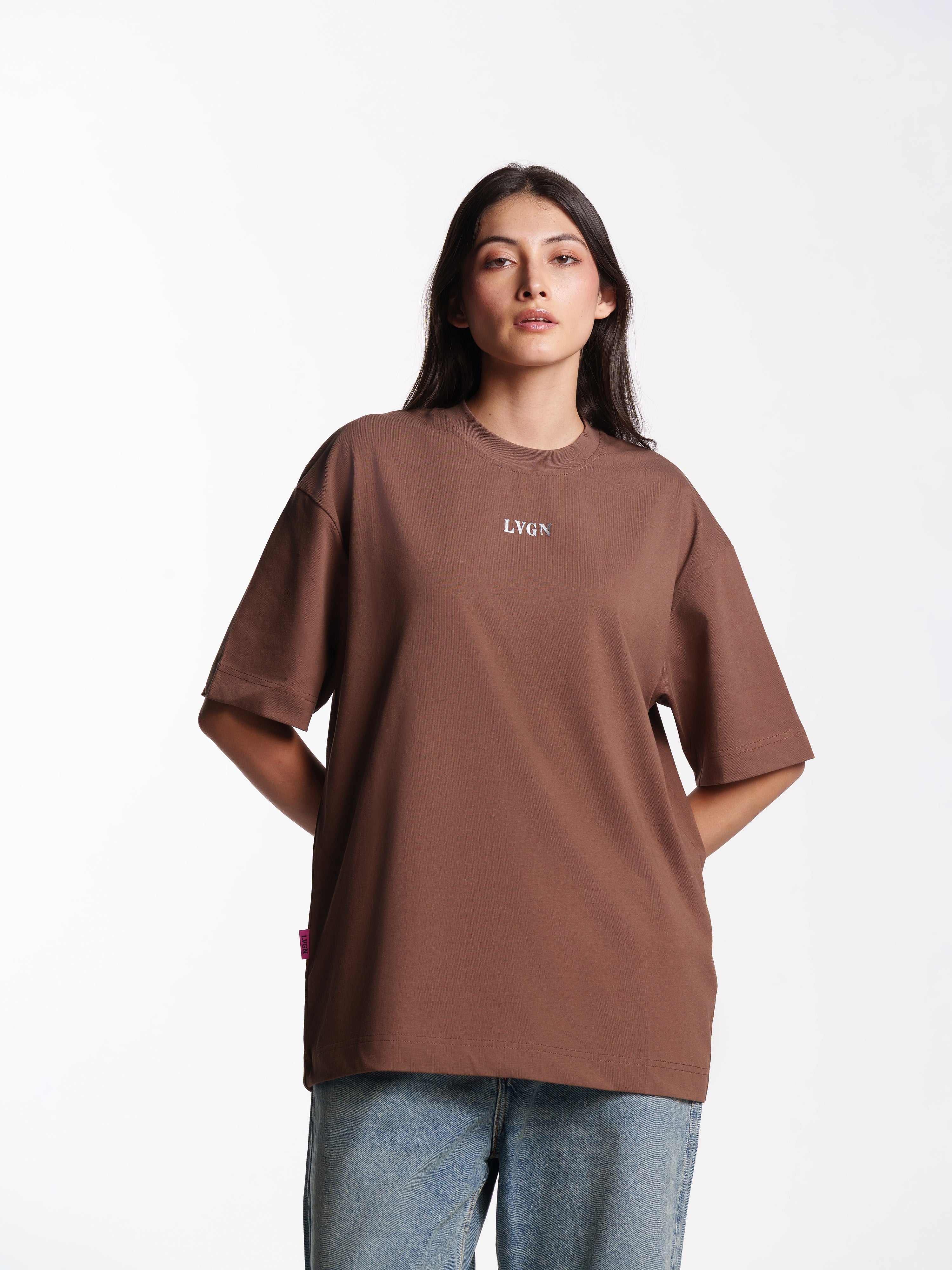 UNISEX PEACE TEE BROWN