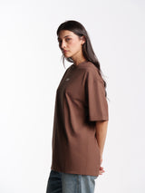 UNISEX PEACE TEE BROWN