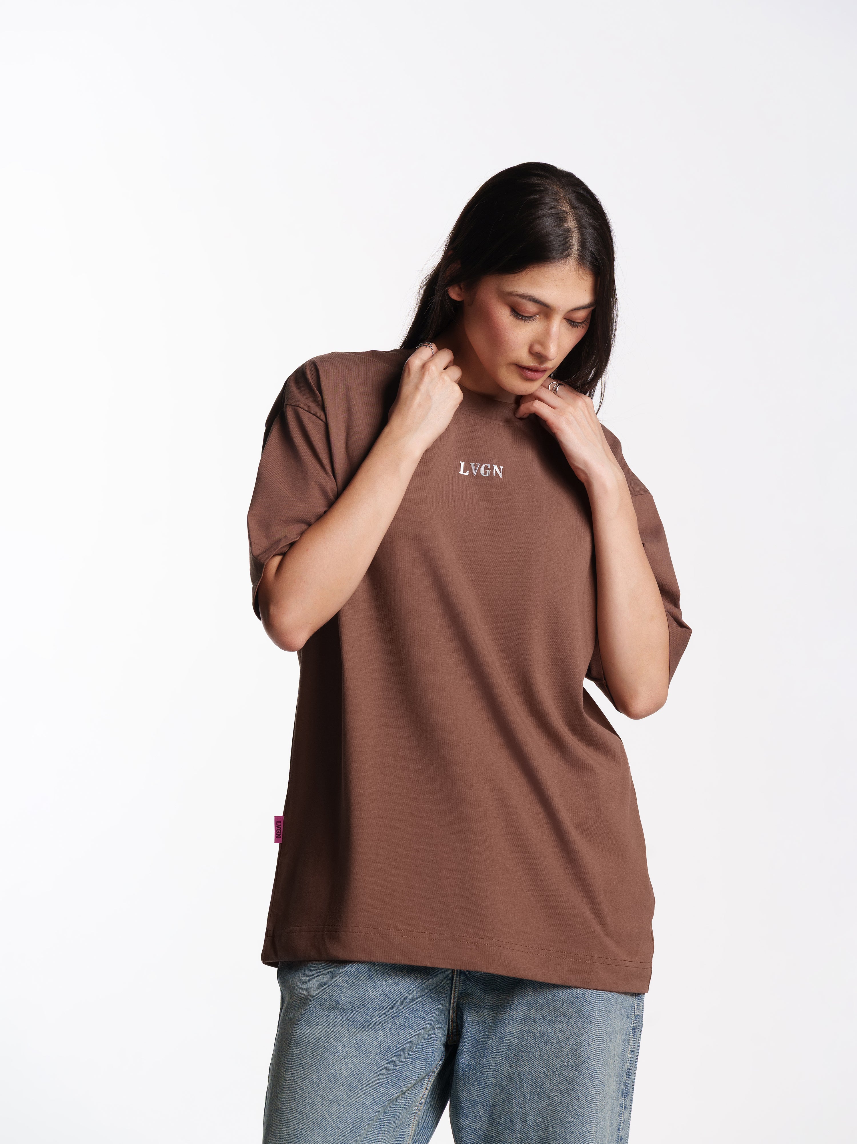 UNISEX PEACE TEE BROWN