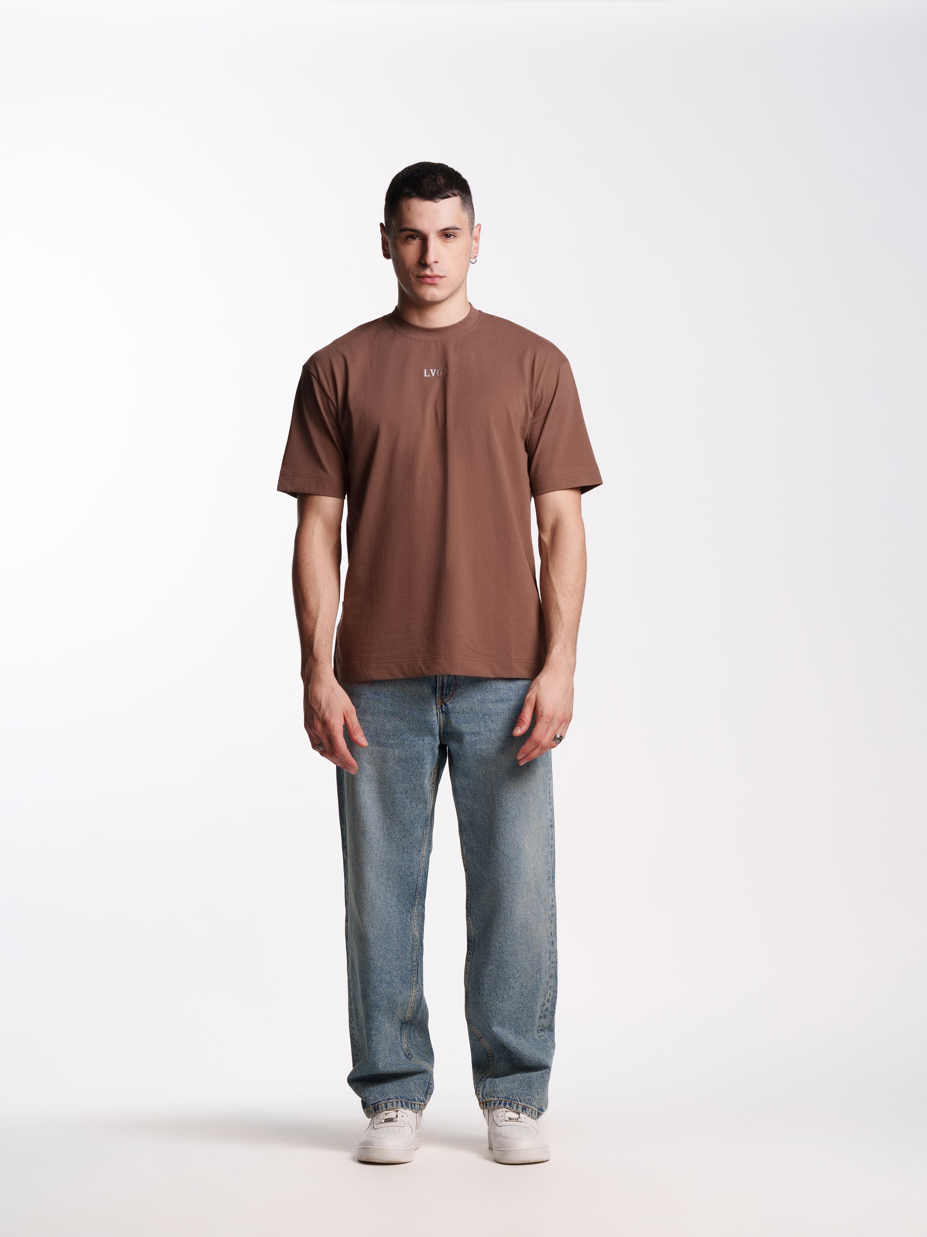 UNISEX PEACE TEE BROWN