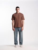 UNISEX PEACE TEE BROWN