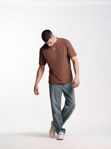 UNISEX PEACE TEE BROWN
