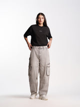 UNISEX ZIPO SKATER FIT JEANS GREY