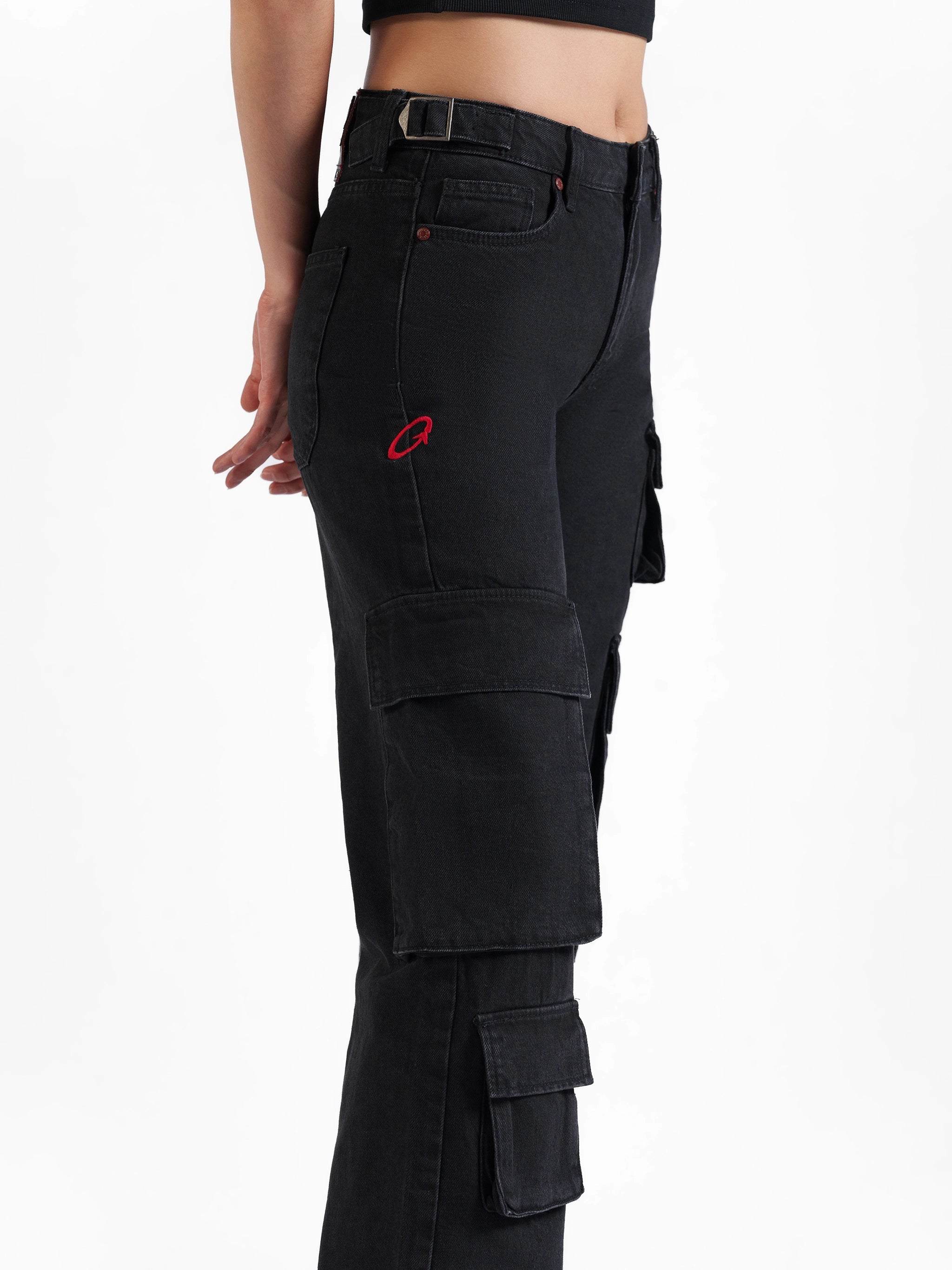 Utility Straight Cargos Black