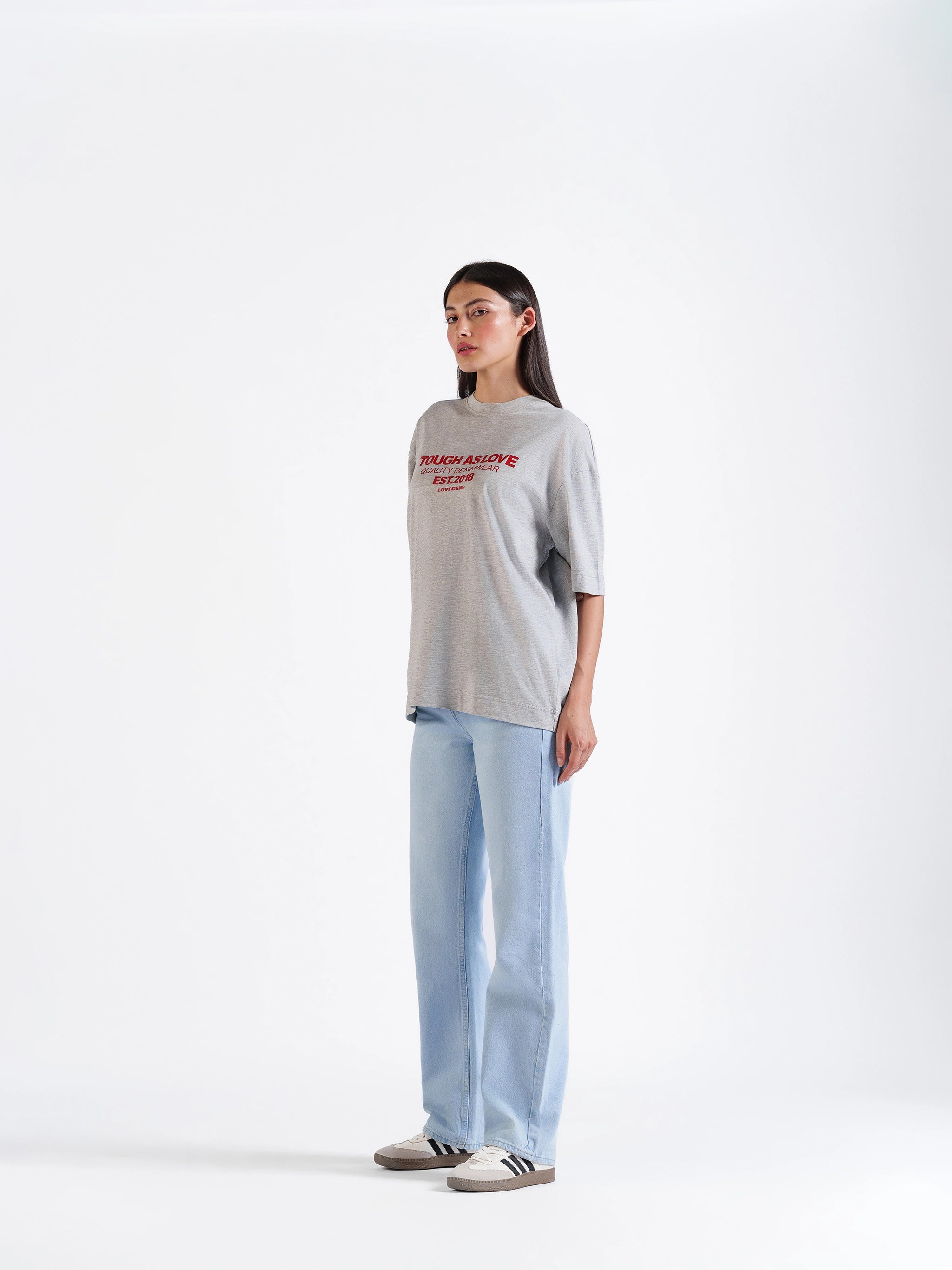 THE BARE TEE GREY