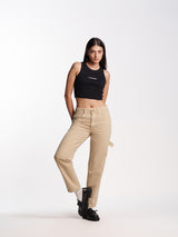 UNISEX TOM VINTAGE STRAIGHT FIT JEANS KHAKI