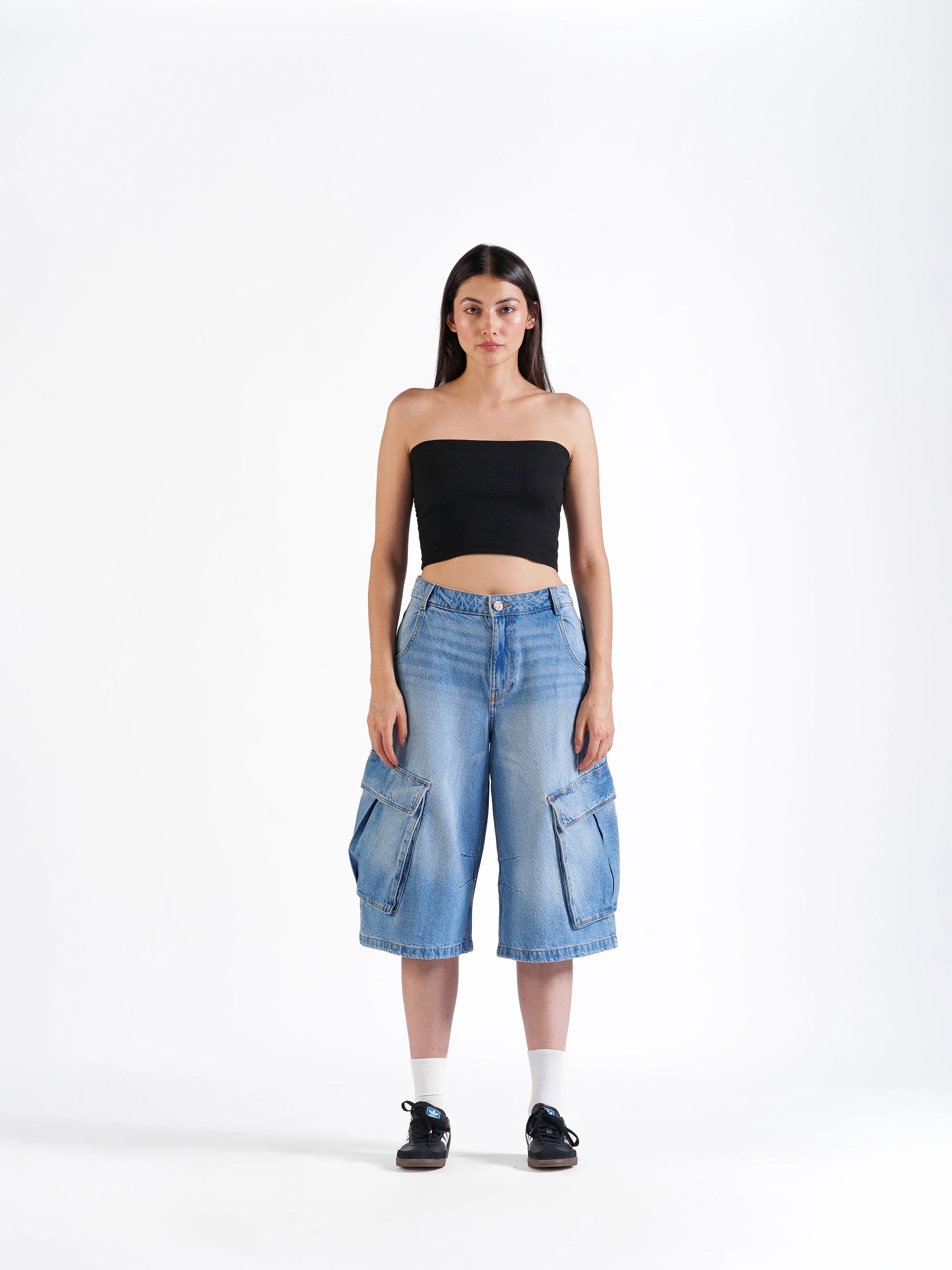 BAGGY JORTS LIGHT BLUE