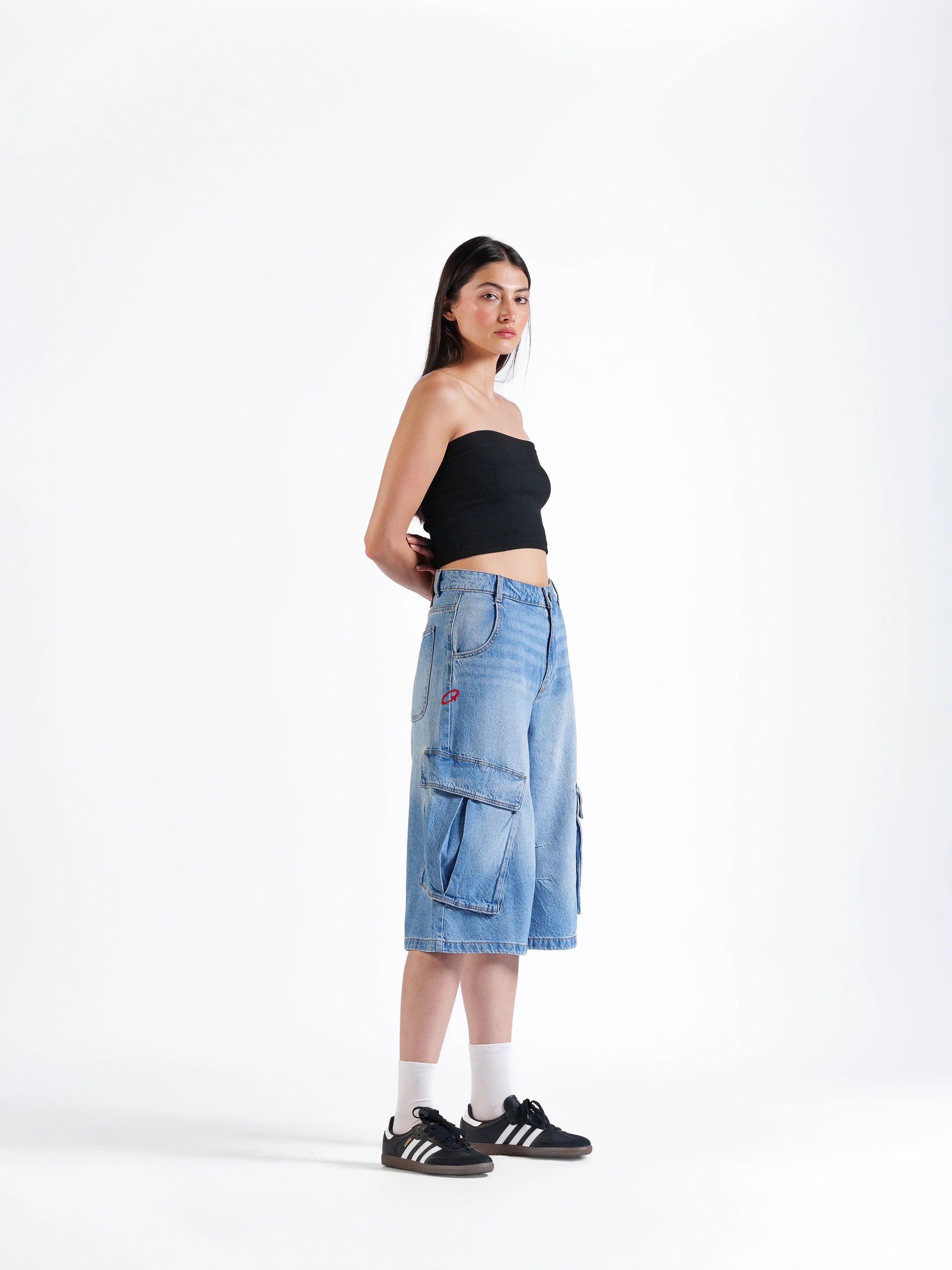 BAGGY JORTS LIGHT BLUE