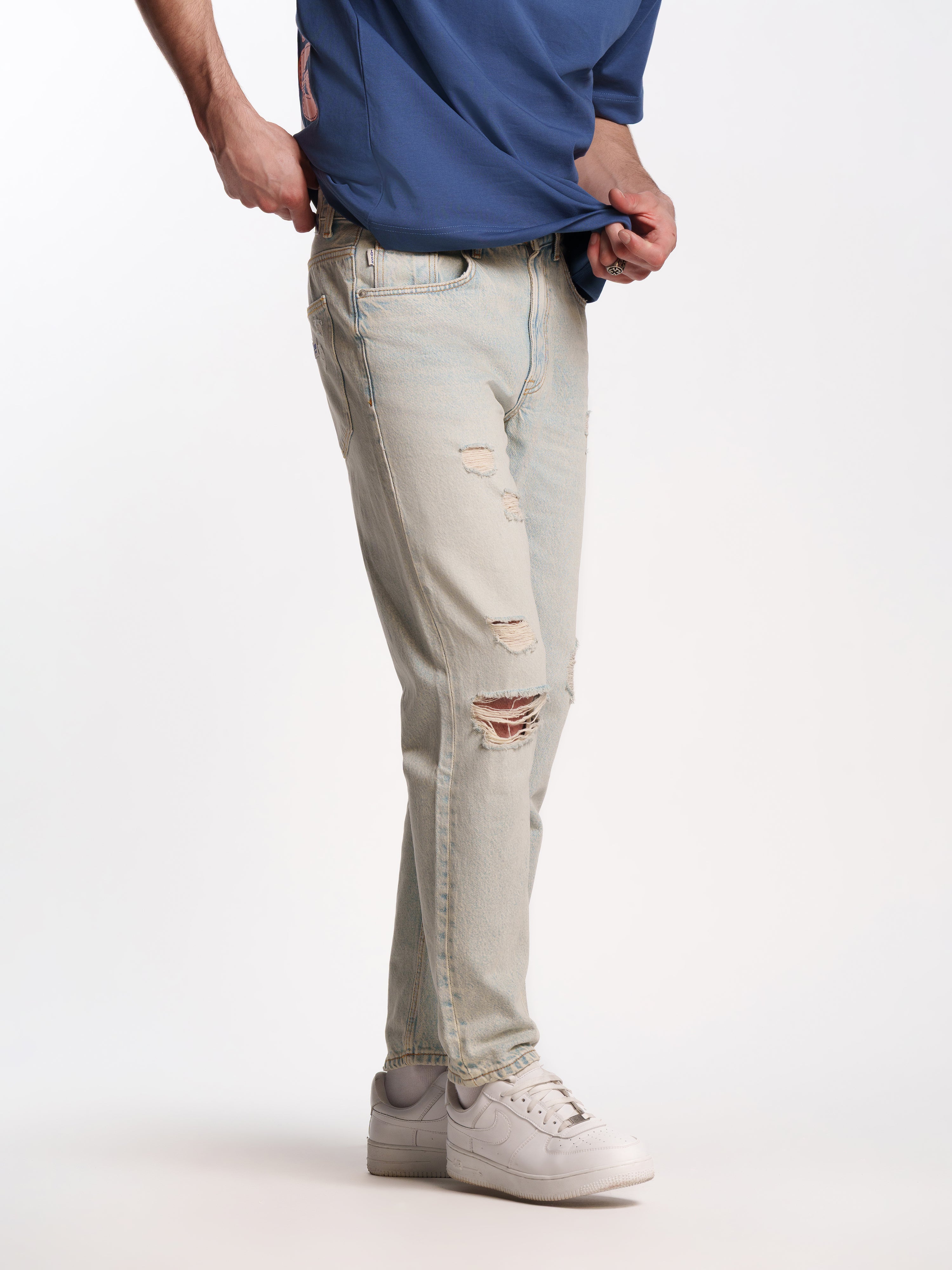UNISEX TOM VINTAGE STRAIGHT FIT JEANS LIGHT BLUE