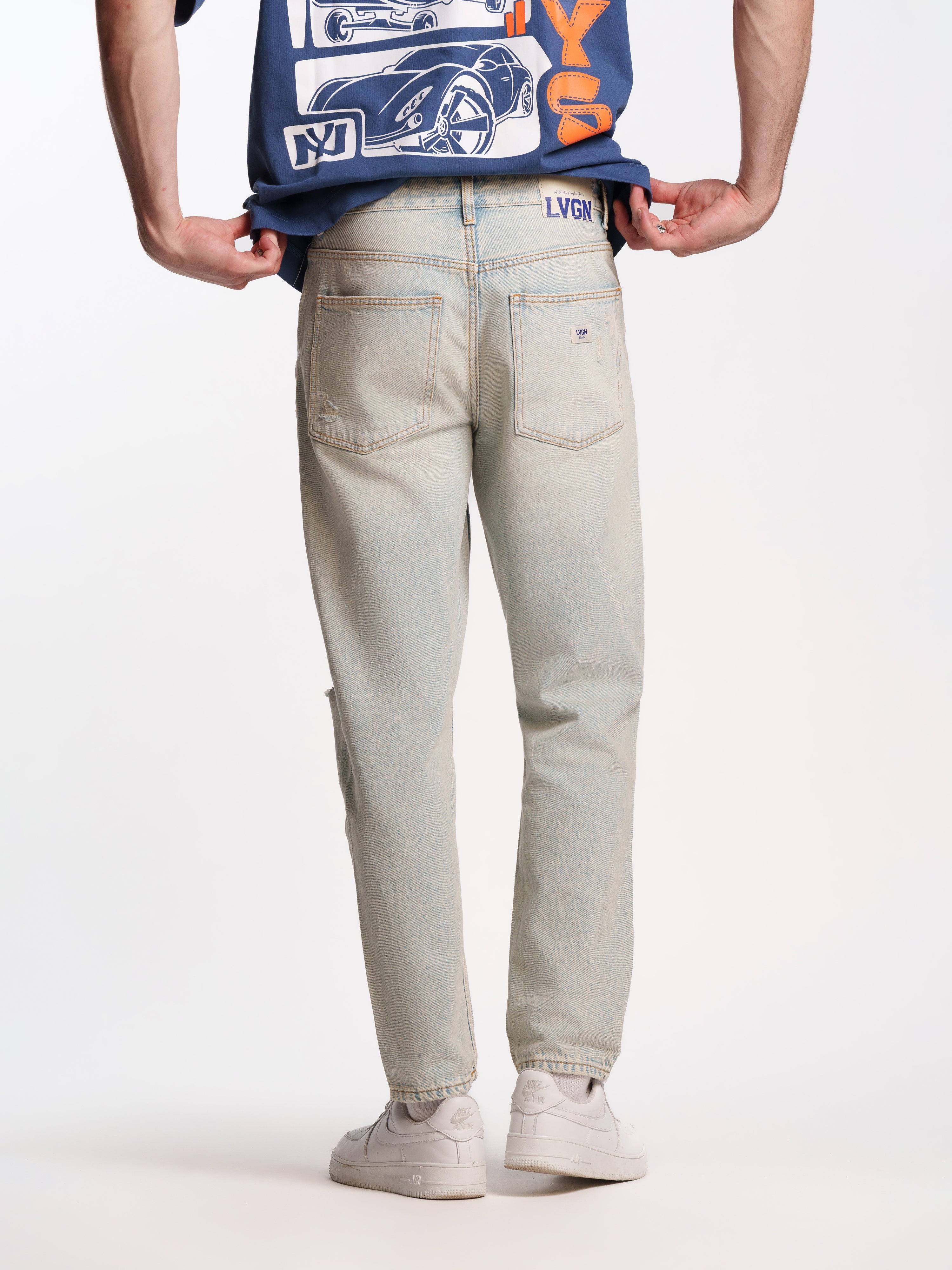 UNISEX TOM VINTAGE STRAIGHT FIT JEANS LIGHT BLUE