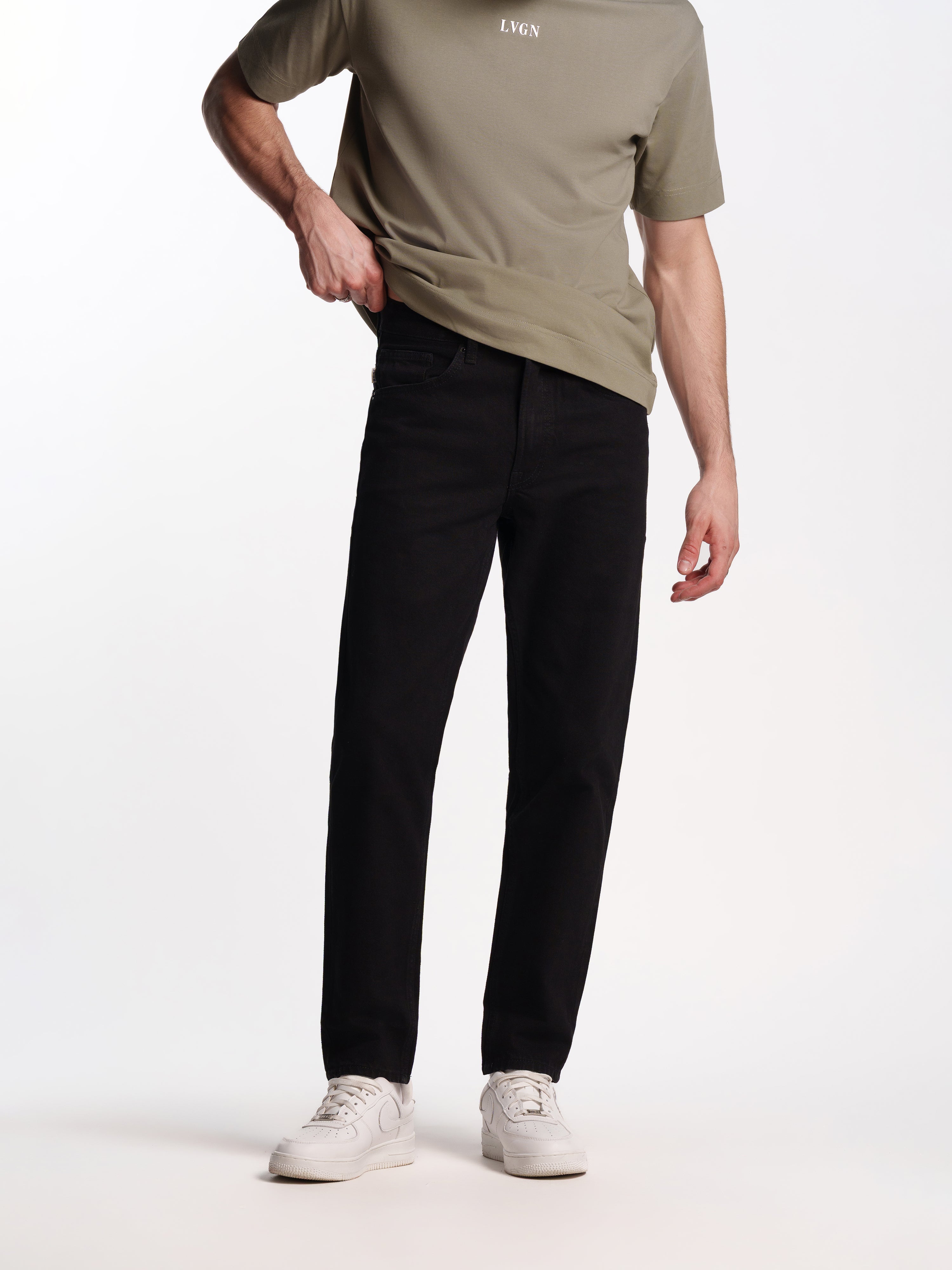 UNISEX HEMSWORTH BAGGY FIT JEANS BLACK