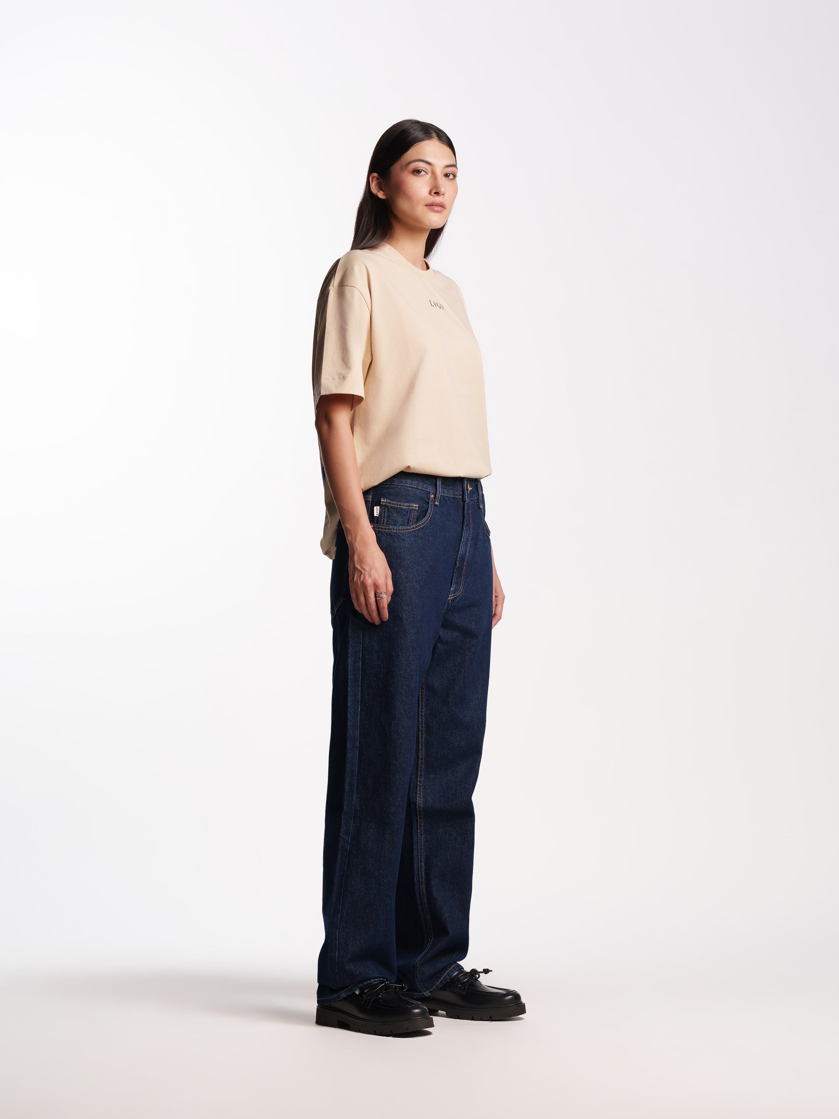 UNISEX HEMSWORTH BAGGY FIT JEANS DARK BLUE
