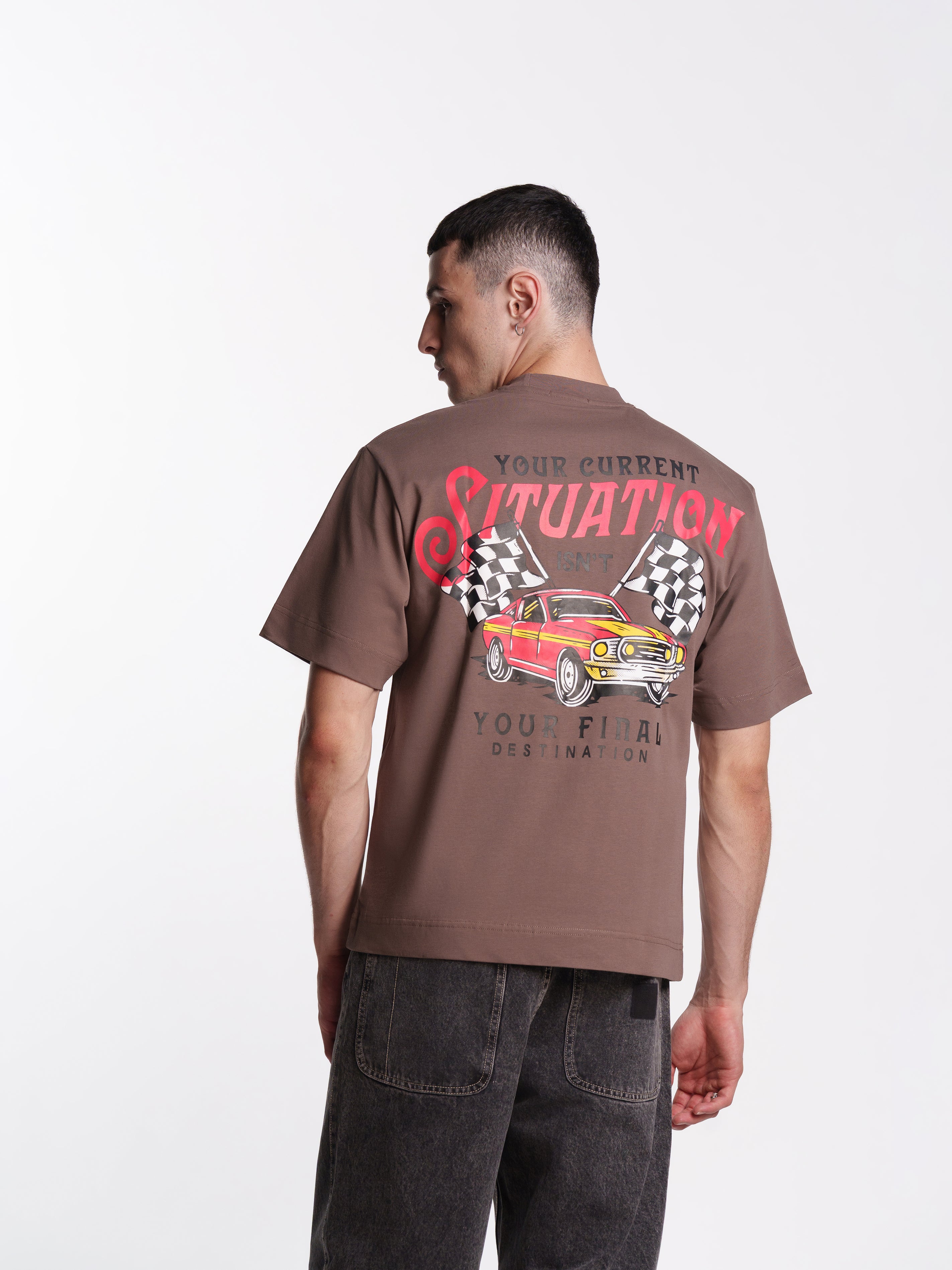 UNISEX F1 TEE BROWN