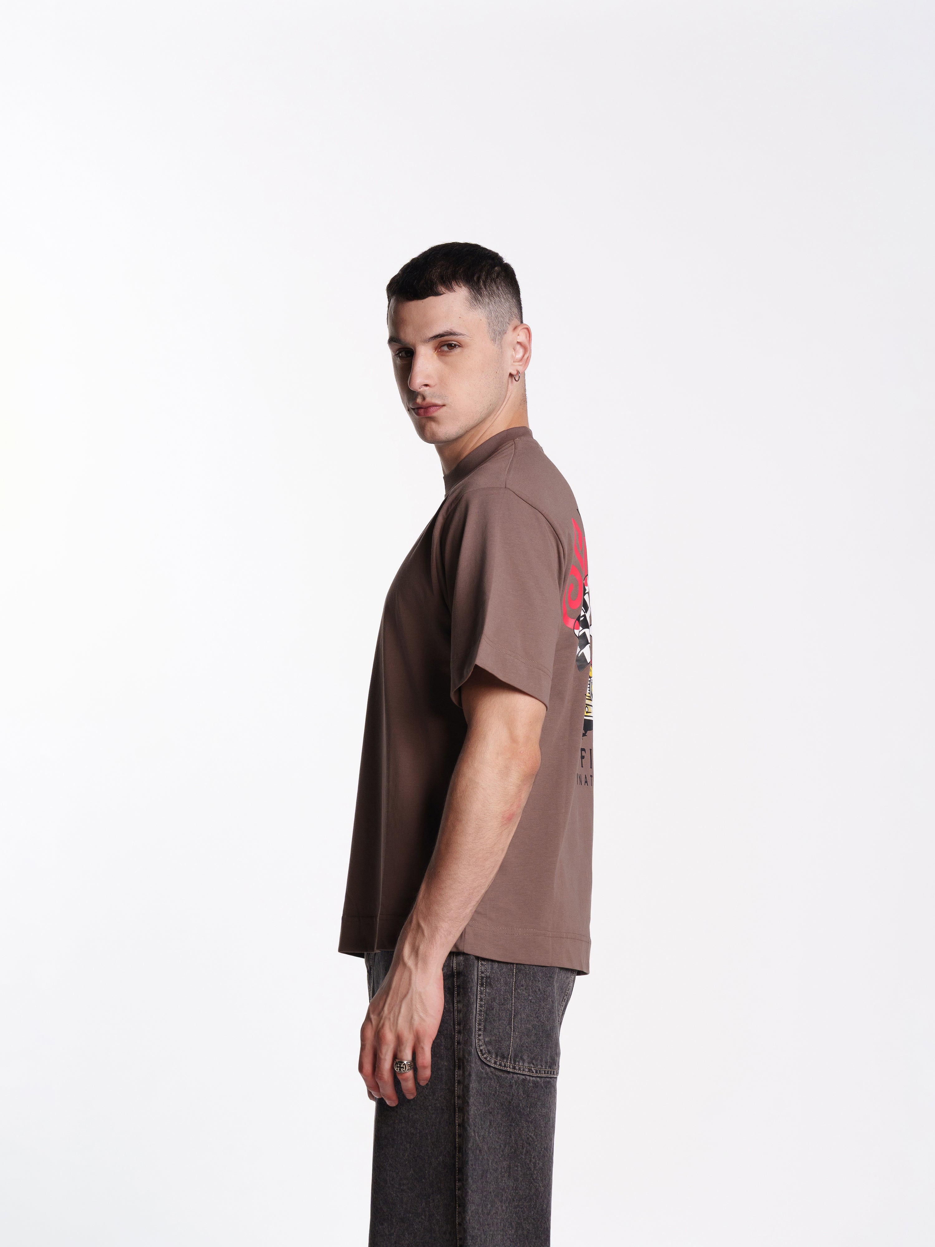 UNISEX F1 TEE BROWN