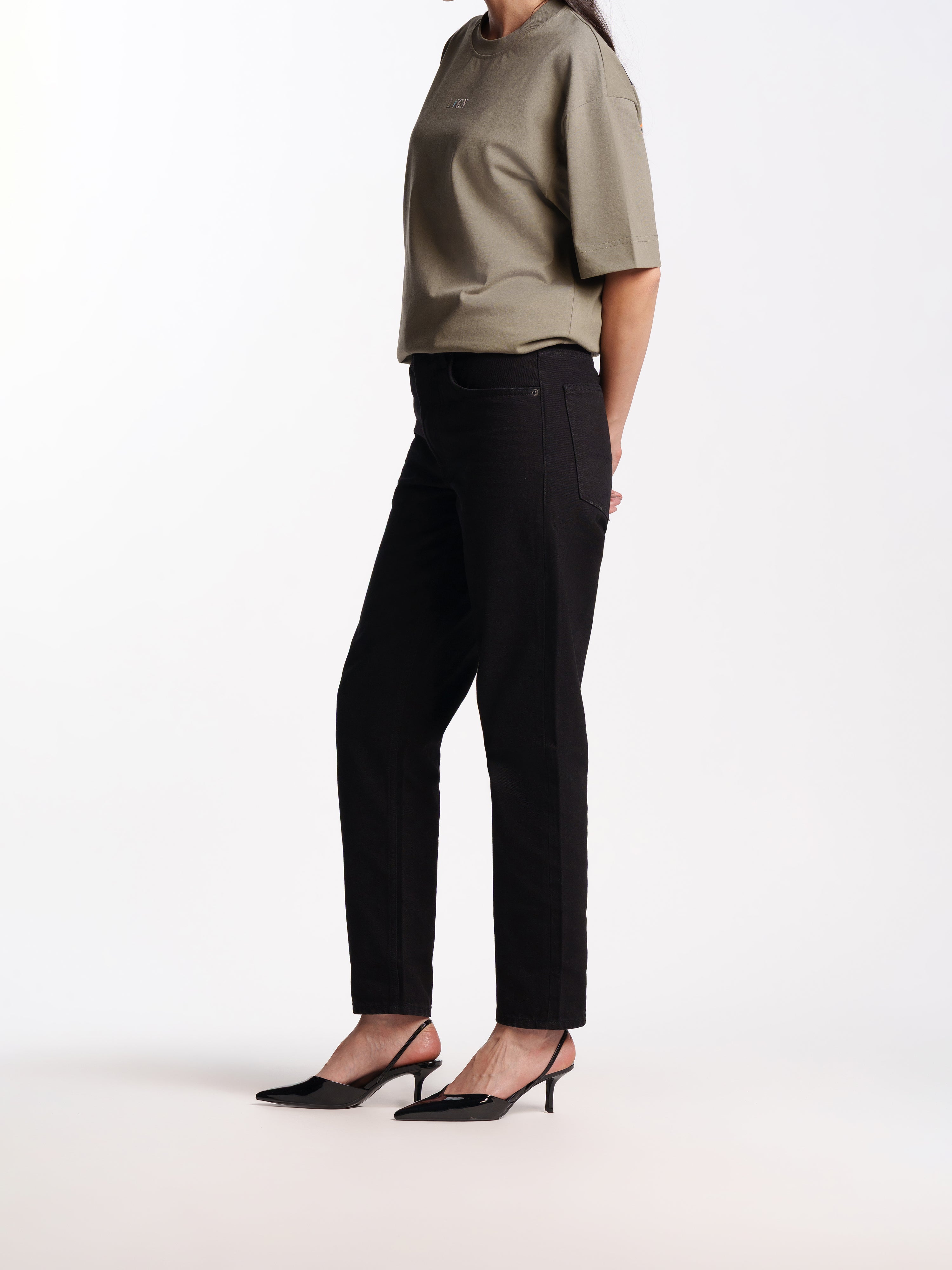 UNISEX HEMSWORTH BAGGY FIT JEANS BLACK