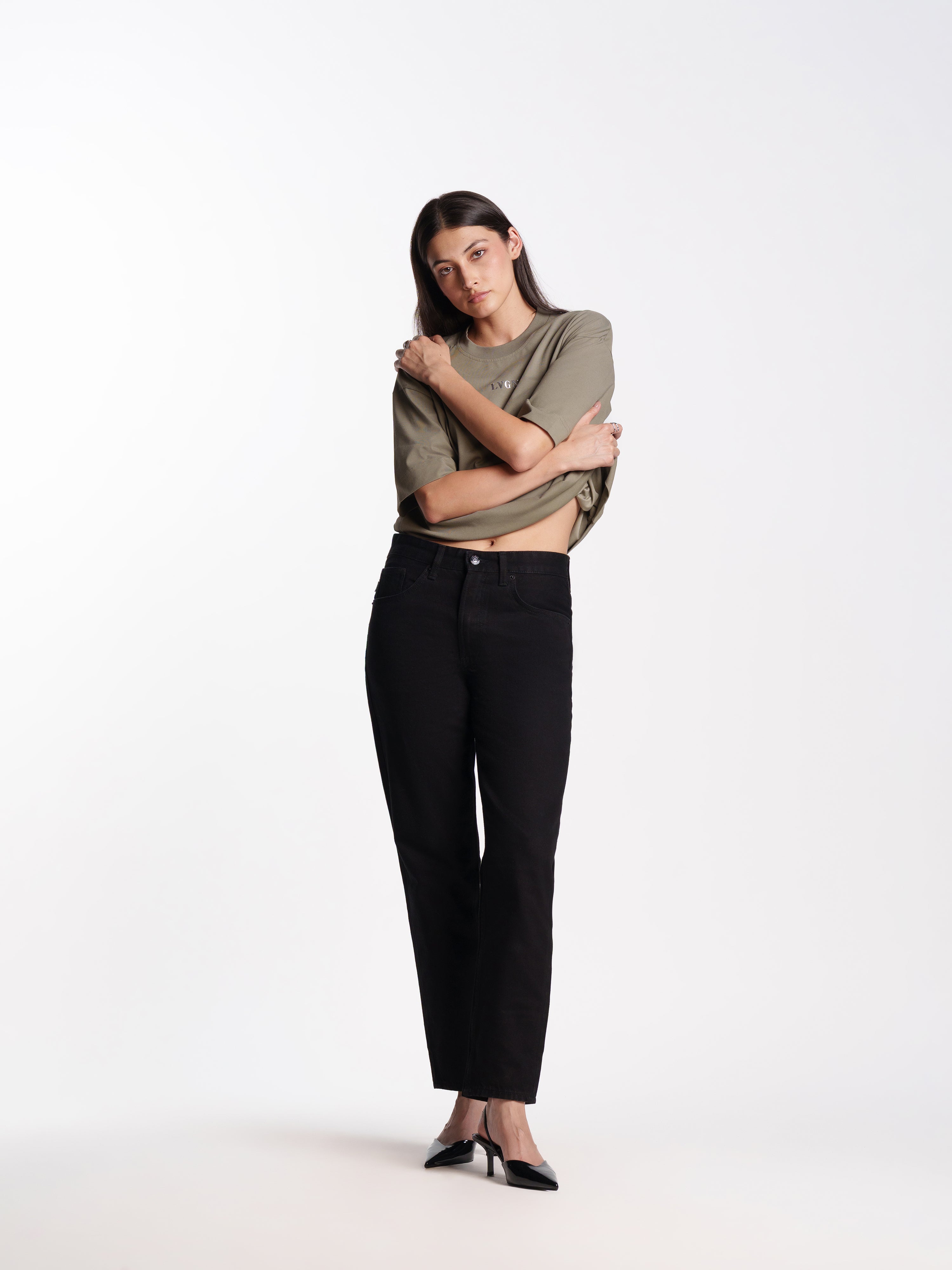 UNISEX HEMSWORTH BAGGY FIT JEANS BLACK