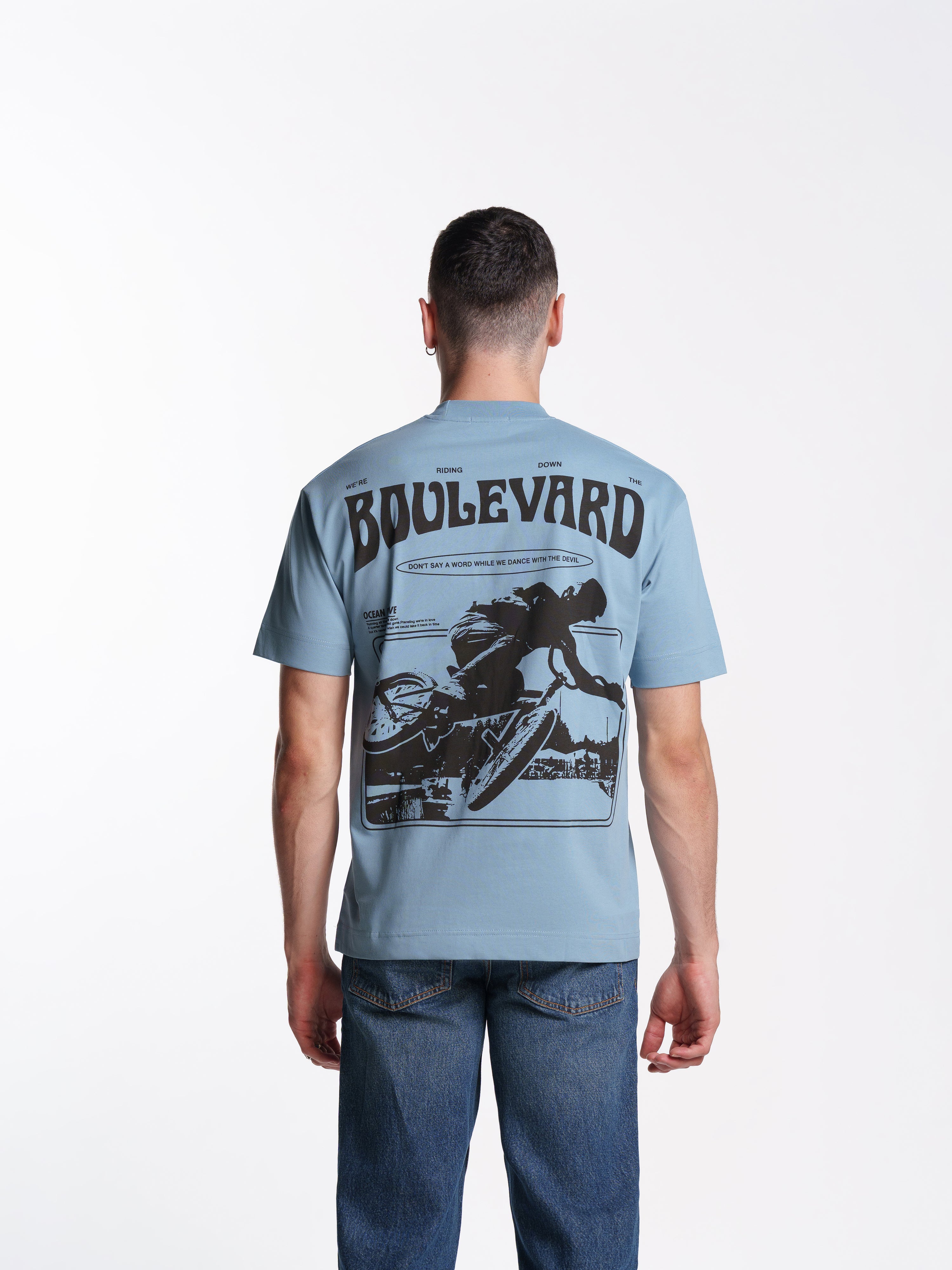 UNISEX BOULEVARD TEE BLUE