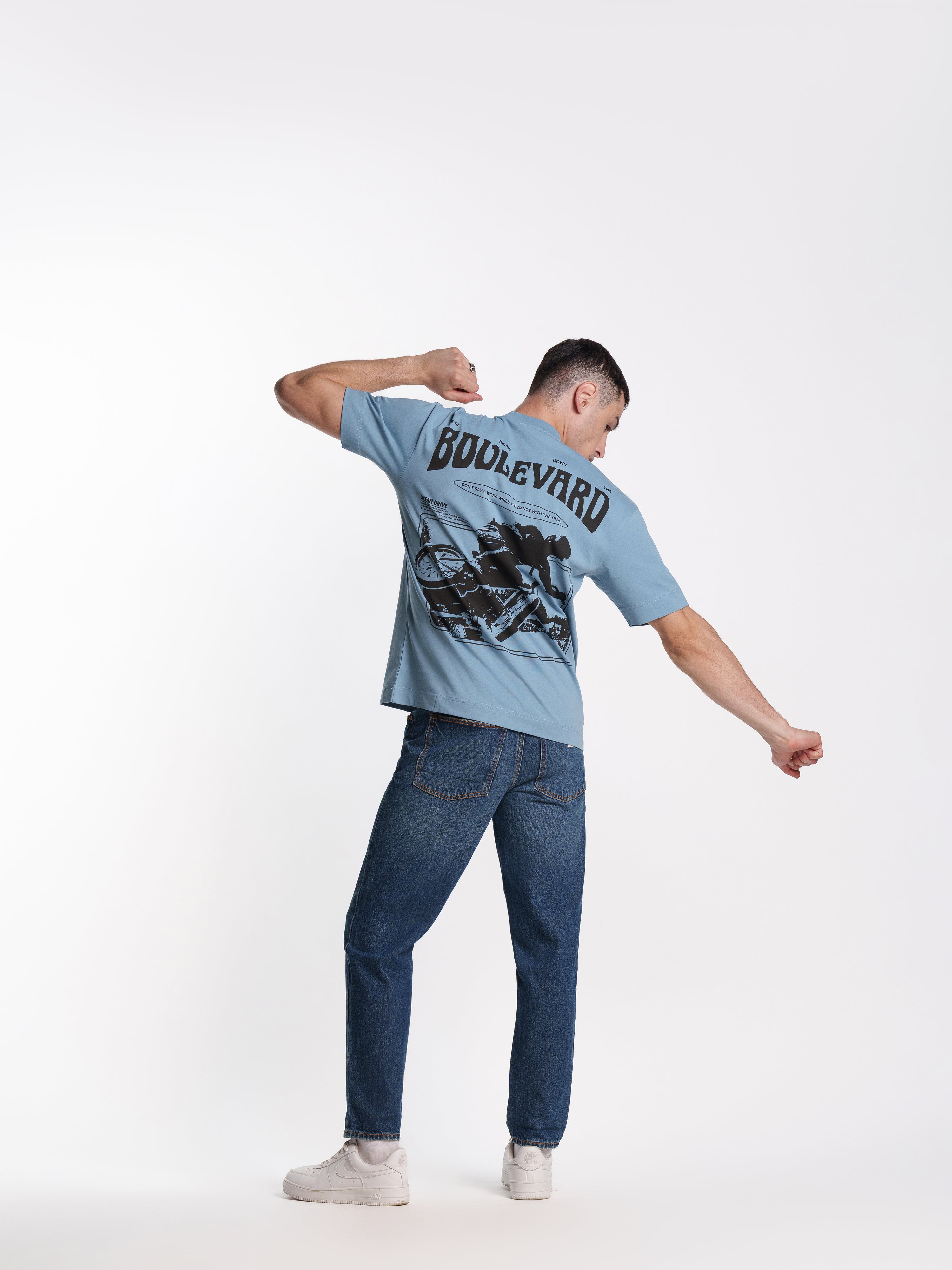 UNISEX BOULEVARD TEE BLUE