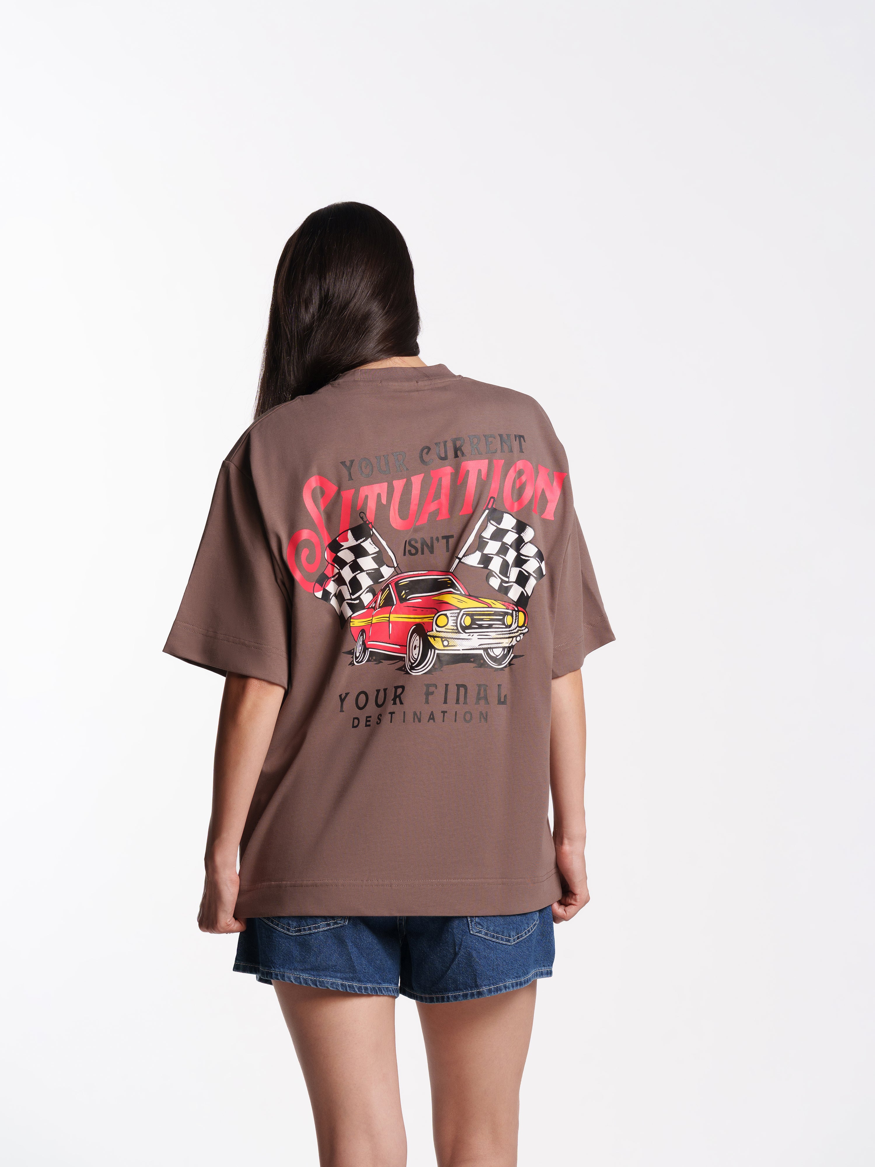 UNISEX F1 TEE BROWN