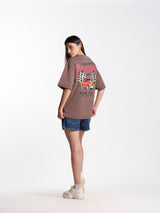 UNISEX F1 TEE BROWN