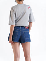Mini Denim Shorts Dark Blue