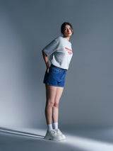 Mini Denim Shorts Dark Blue