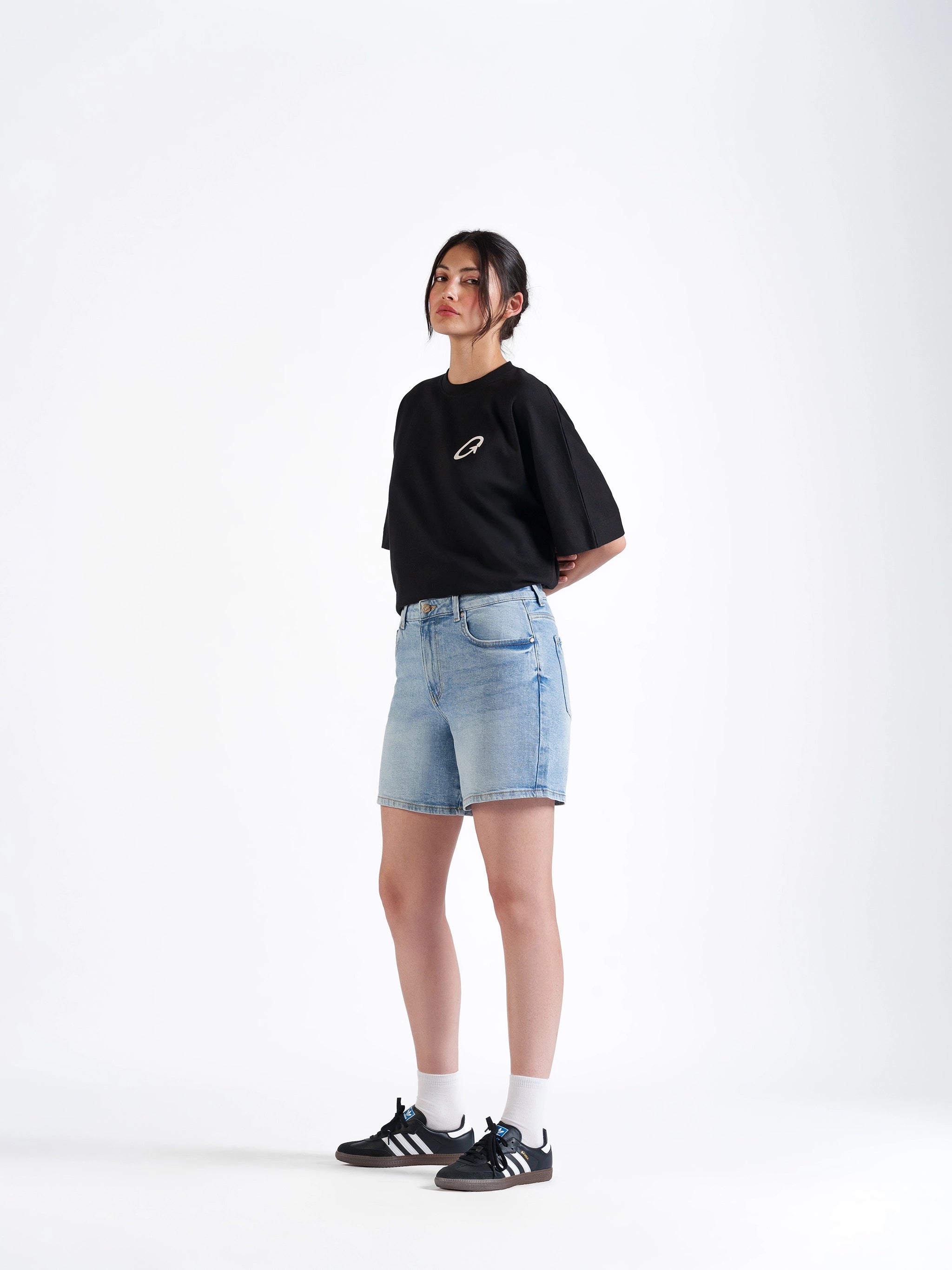 Mini Denim Shorts Blue