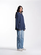 Unisex Embroidered Flame Straight Jeans