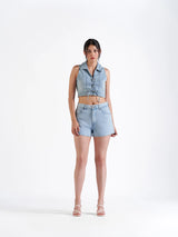 Mini Denim Shorts Light Blue