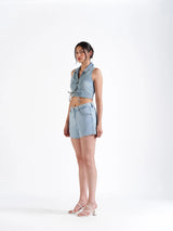 Mini Denim Shorts Light Blue