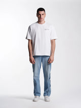 Unisex Embroidered Flame Straight Jeans